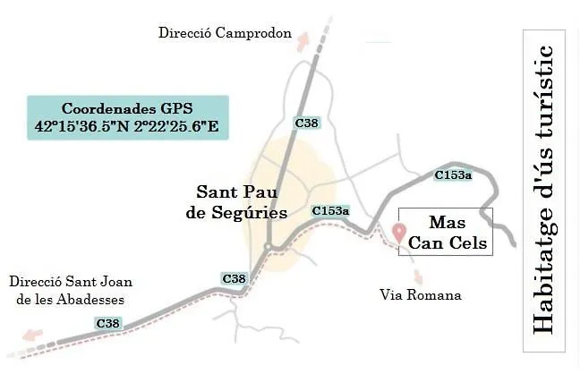Mas Can Cels Sant Pau de Seguries 0*,